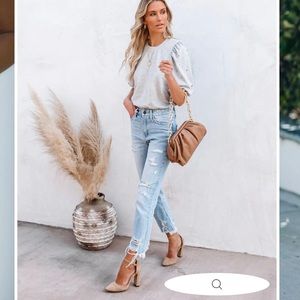 High-rise Crop Straight Leg Jean Size 28